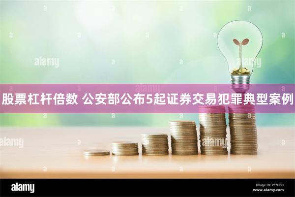 股票杠杆倍数 公安部公布5起证券交易犯罪典型案例