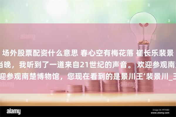 场外股票配资什么意思 春心空有梅花落 崔长乐裴景川 　与王妃崔长乐成亲当晚，我听到了一道来自21世纪的声音。 　　欢迎参观南楚博物馆，您现在看到的是景川王‘裴景川_王爷_谢寒羽_玉簪